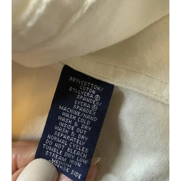 Ralph Lauren Sport Women Sz XS Button Up White Denim Jean Jacket Classic Cottage - Picture 9 of 9